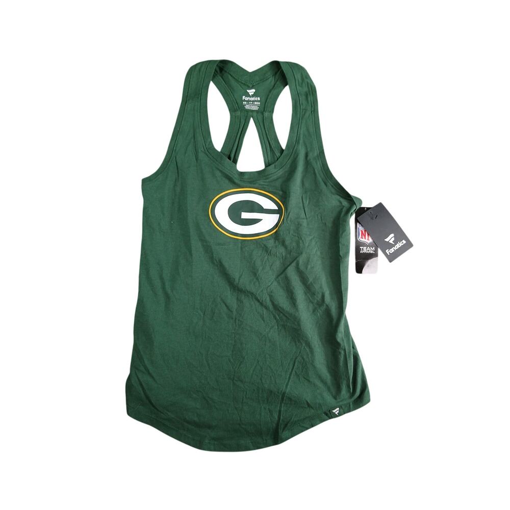 NFL Team Apparel Fanatics Tank Womens XS Racerback Green Bay Packers Cotton NWT